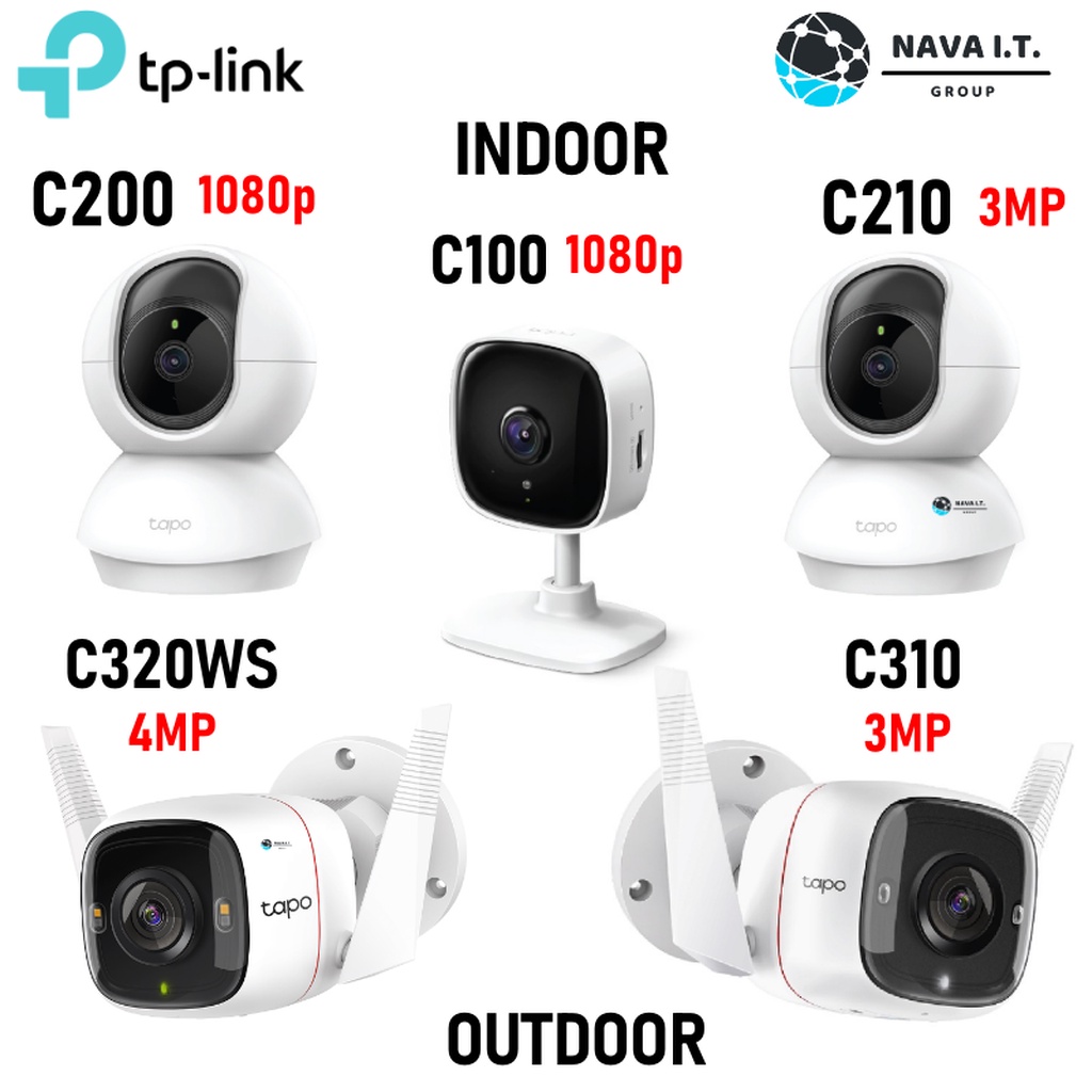 🛵มีส่งด่วน💨 TP-LINK TAPO C100 C200 C210 C310 C320WS Security WiFi Camera กล้องวงจรปิด ประกัน 1-2 ปี
