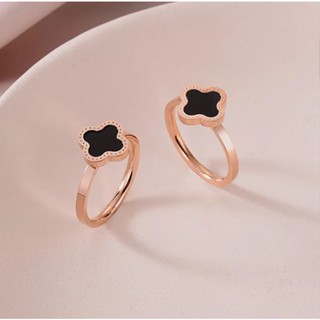 ส่งจาก🇹🇭แหวนไทเทเนียม4Leaf Clover Rings (18k.)(ไม่ดำสนิม)