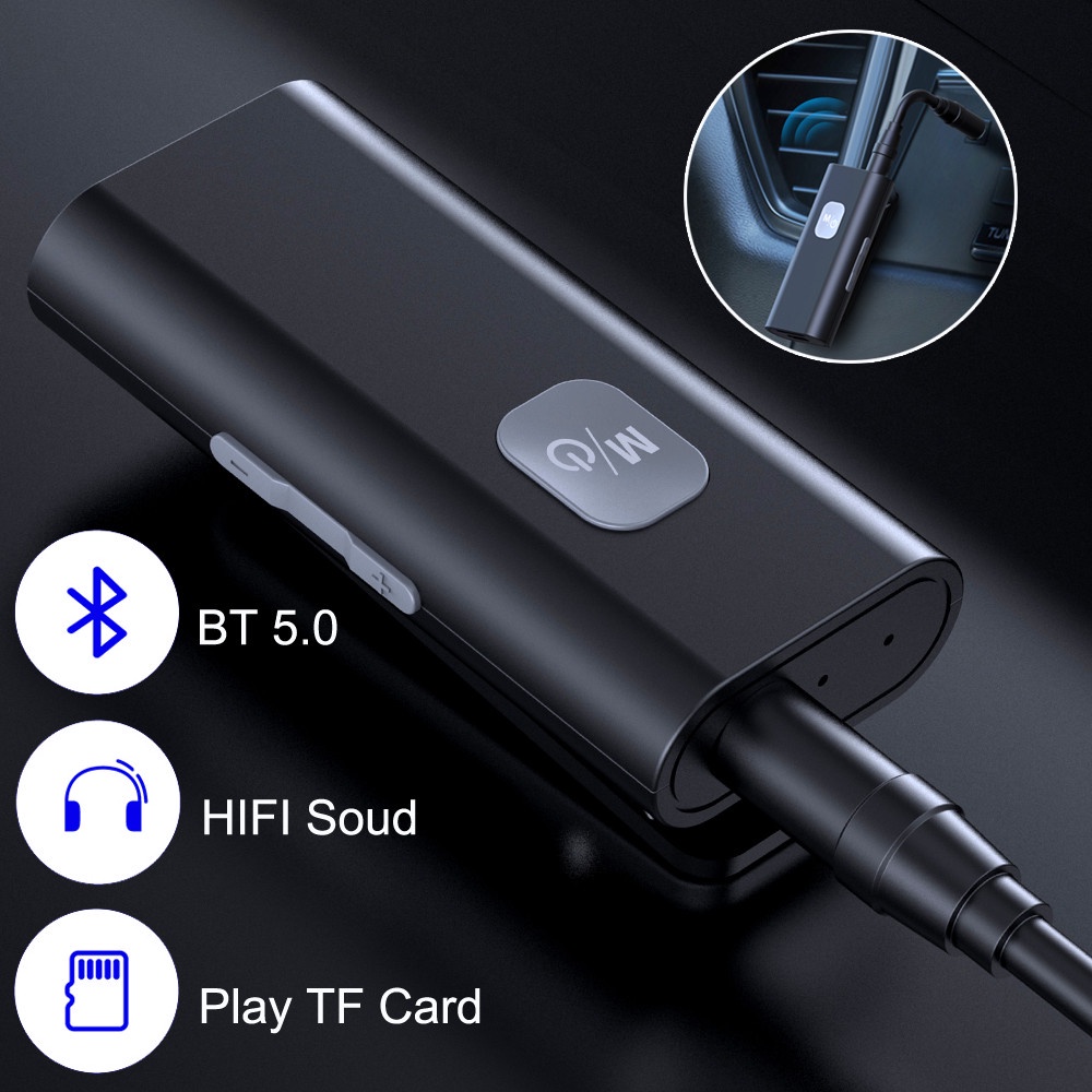 Bluetooth Receiver 5.0 Wireless Audio Receptor Portable Adapter 3.5mm AUX Jack For Speaker Headphone