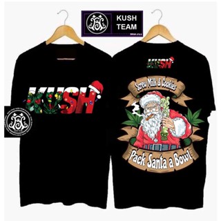 เสื้อยืดผ้าฝ้าย เสื้อยืดคริสต์มาสKUSH Christmas Cotton T-Shirt for men oversize tshirt for man women vintage oversized b