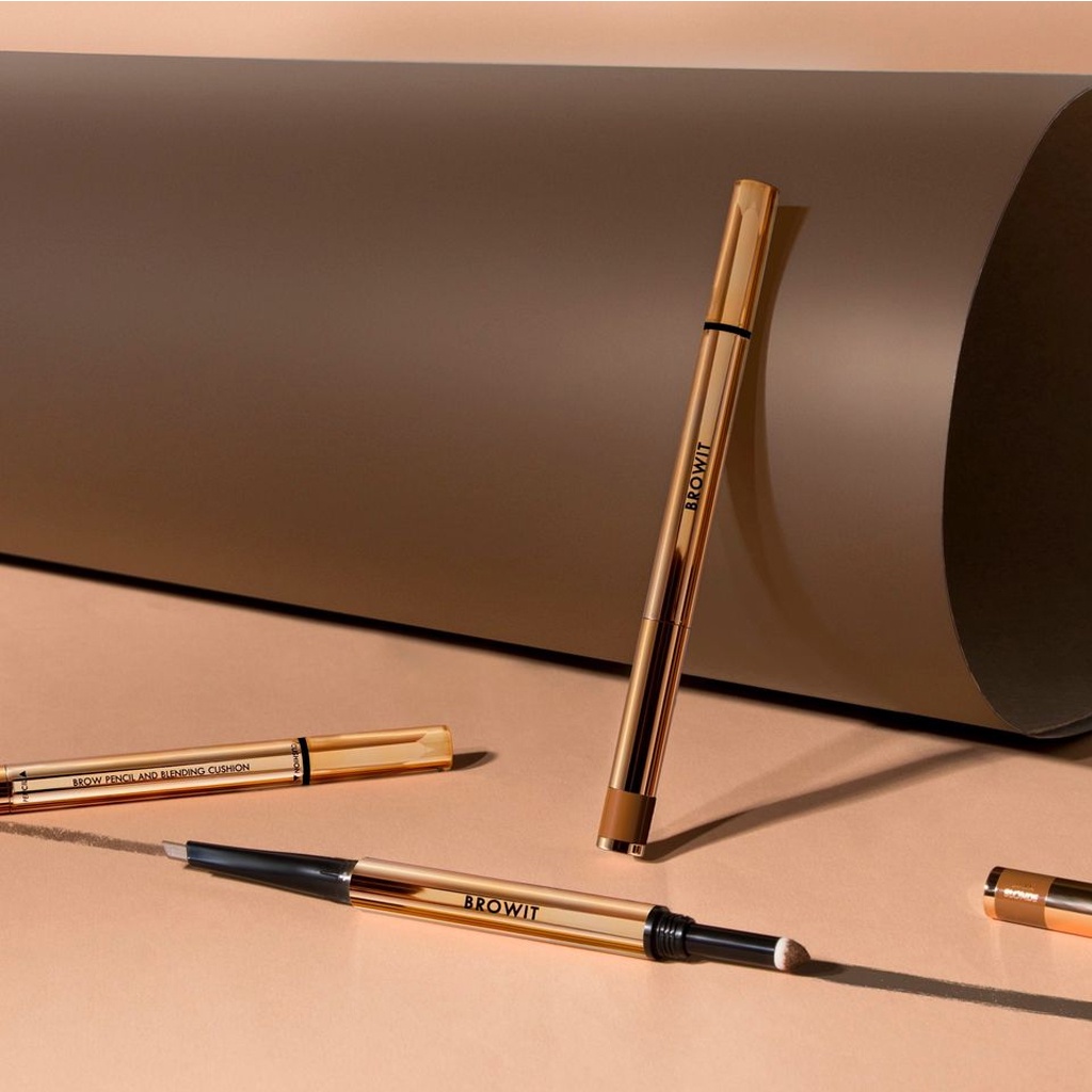 ดินสอเขียนคิ้ว ที่เขียนคิ้ว น้องฉัตร+คุชชั่นคิ้ว สำหรับเบลนดิ้ง Browit By NongChat Brow Pencil And Blending Cushion 2in1 - รูปที่ 5