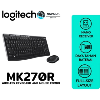 COINSคืน15%⚡FB9JMZV6⚡ LOGITECH MK270R WIRELESS COMBO (คีย์บอร์ดและเมาส์ไร้สาย) คีย์แคปไทย/อังกฤษ รับประกัน 3 ปี