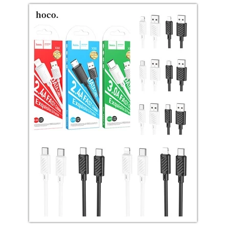 Hoco X88 Fast สายชาร์จ 1 ม. / สายดาต้า สำหรับ for micro , iphone , type c ,PD , TC To TC use cable (แท้100%)