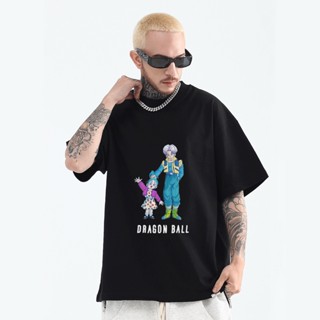 Bulla Torankusu Oversized T-Shirt for Men Women Dragon Ball Cotton Tee Shirts Anime Short Sleeveเสื้อยืด