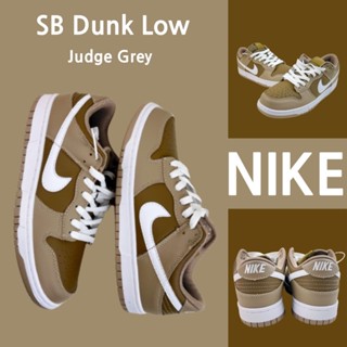 （ยิงจริง）Nike SB Dunk Low Judge Grey earth tones รองเท้าผ้าใบ รองเท้า รองเท้าวิ่ง รองเท้า nike-1-4