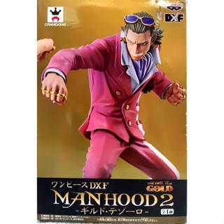 BANPRESTO ฟิกเกอร์ One Piece DXF Manhood 2 Gild Tesoro ของเล่นสําหรับเด็ก