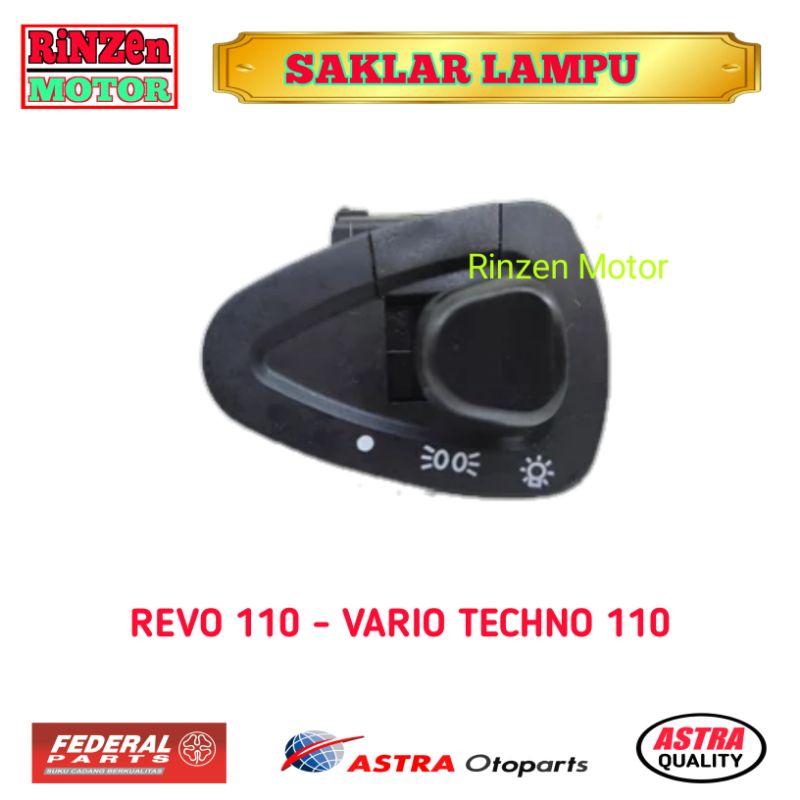 TOMBOL Revo 110, Vario Techno 110 ชิ้นส่วน Federal FP-35150-KWW-2100 ปุ่มสวิตช์ไฟ