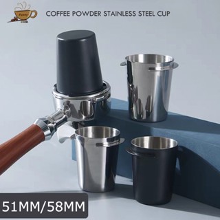 【COD】ถ้วยโดส กระบอกโดส 304 Dosing cup รองผงกาแฟ จากเรื่องบด สำหรับด้ามชง 51 มม 58 มม