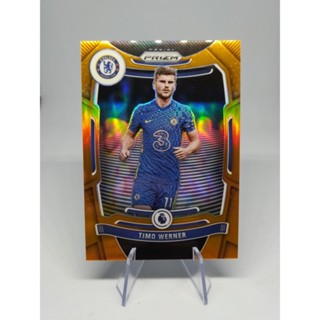 Timo Werner Panini Prizm Premier League  2021-22 (Blue Ice Prizm /75) (Orange Prizm /25)