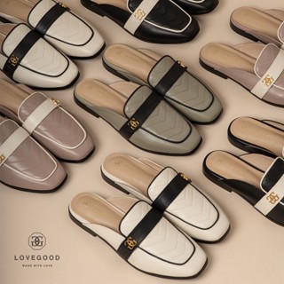 [ LoveGood ] Ballad รองเท้าเปิดส้น หนังแกะแท้  ทรงสวม กึ่งทางการ ส้นสูง 1.5 cm ใส่ง่าย ใส่ได้หลายโอกาส