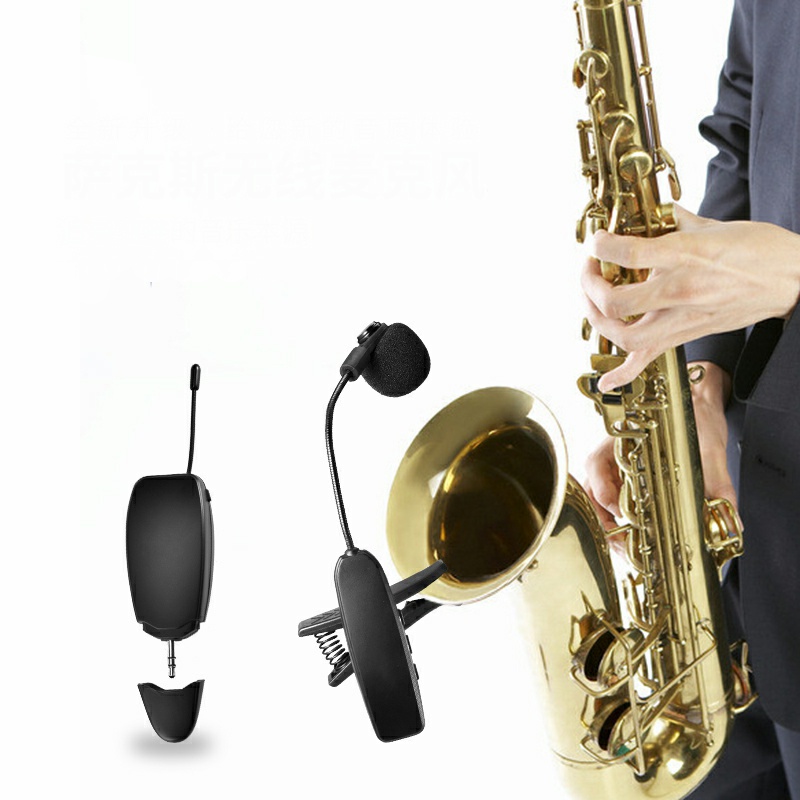 UHF Saxophone Microphone Wireless Microphone Clip On Musical