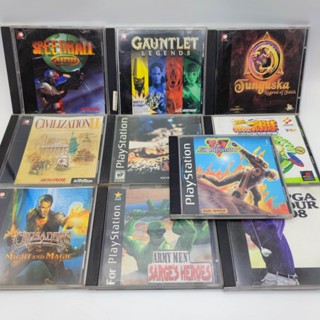 PS1 SET A13 รวม 10 เกม แผ่นก๊อปปั้ม Gauntlet Legend,Army Men,Crusaders ทุกเกมไม่ได้เทส ตามสภาพ แผ่นสภาพดี ถึงรอยน้อย ไม่