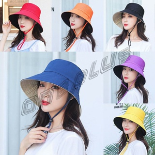 OnePlus หมวกใส่ได้ "สองด้าน" หมวกกันแดดกลางแจ้ง Double-sided sun hat