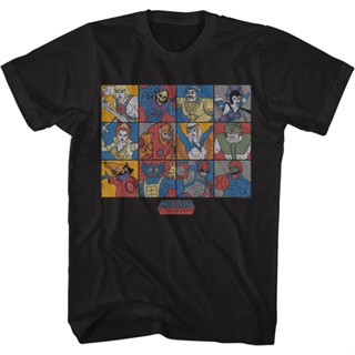 Character Panels Masters of the Universe T-Shirt เสื้อเชิ้ตชาย เสื้อยื