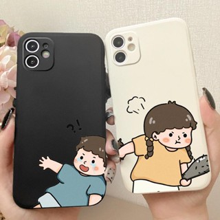 เคสโทรศัพท์คู่รัก แบบซิลิโคนนิ่ม กันเลนส์กล้อง ลายน่ารัก LYBQL สําหรับ Samsung A10 A10S A11 A12 A13 A22 A23 A32 A33 A52 A52S A53 A72 A73 5G