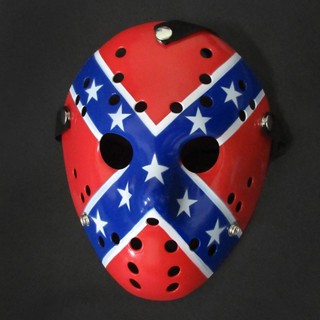 หน้ากาก Mask Friday The 13th วันศุกร์ที่ 13 Jason Voorhees เจสัน วอร์ฮีส์ ลายธงชาติ สุดโหด สยองขวัญ Horror