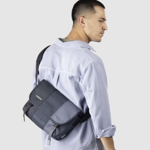 Timbuk2 Classic Eco Monsoon ดำเทาน้ำเงิน Size XS Messenger Bag กระเป๋าเอกสาร กระเป๋าสะพายข้าง