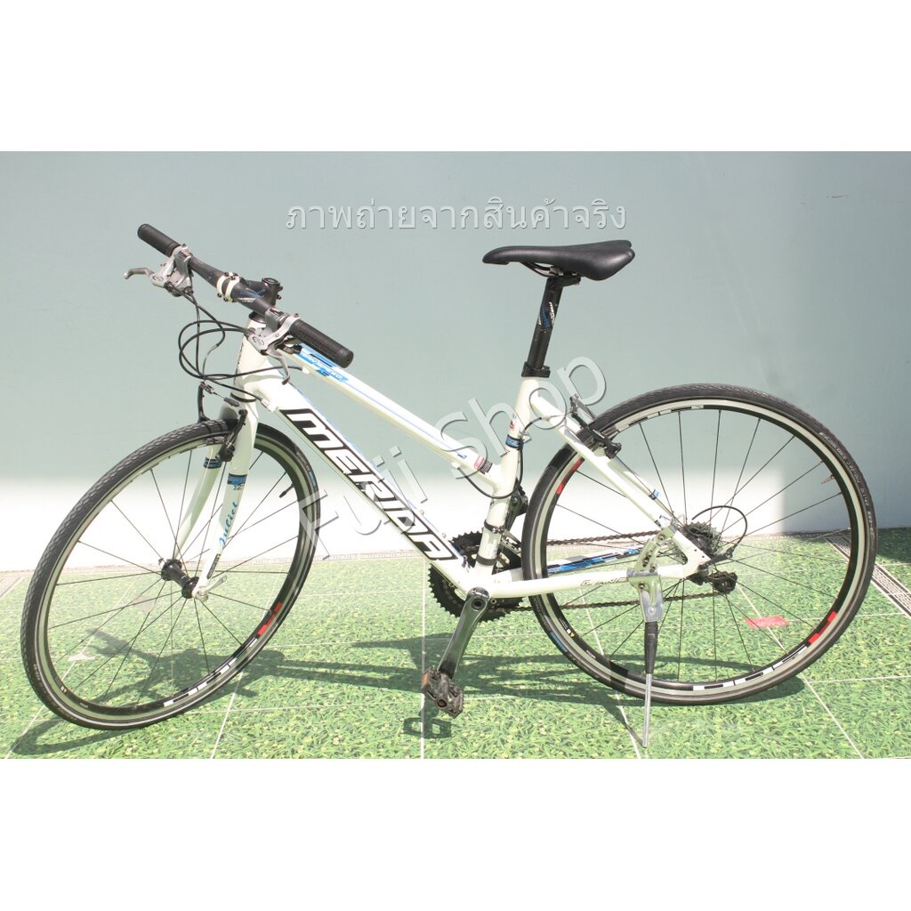 จักรยานไฮบริดญี่ปุ่น - ล้อ 700 mm. - มีเกียร์ - อลูมิเนียม - Merida Gran Speed - สีขาว [จักรยานมือสอ