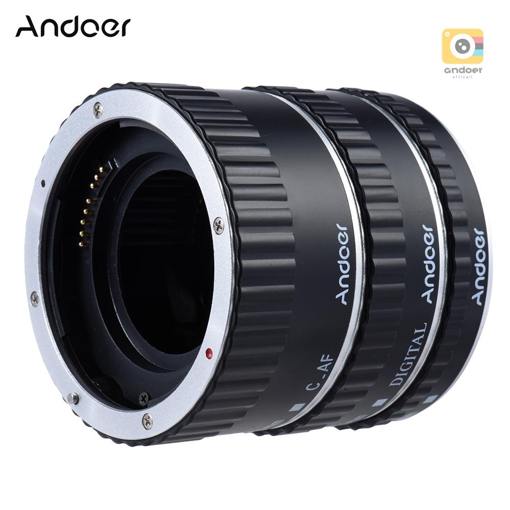 Andoer TTL Auto Focus AF Macro Extension Tube Ring for EOS EF EF-S 60D 7D 5D II 550D Red