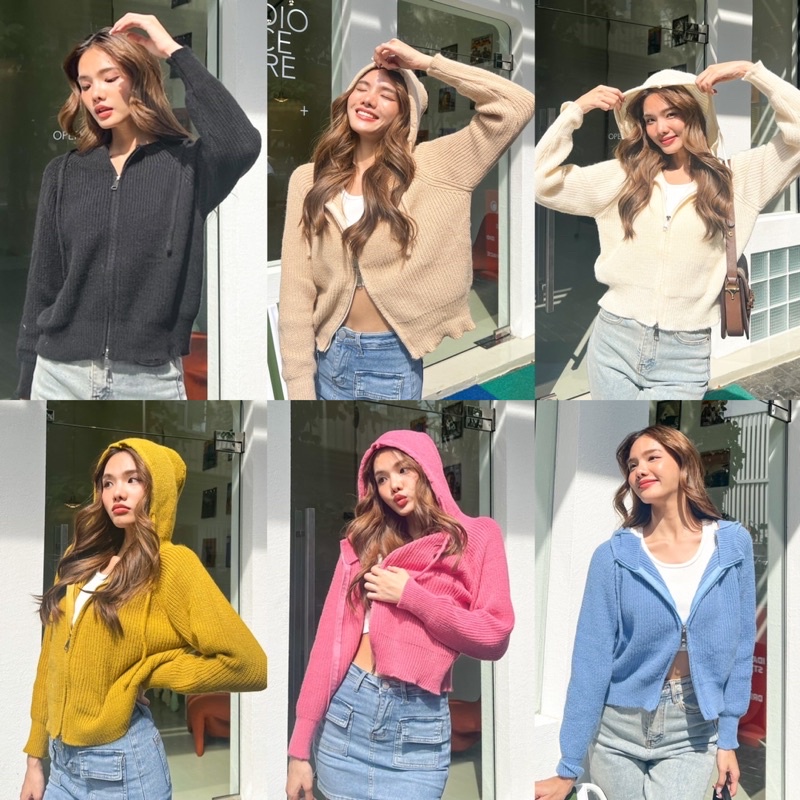 wynn เสื้อกันหนาวไหมพรมทรงฮู้ด ซิปหน้ารูดได้สองทาง ผ้าไหมพรมยืดหนาอุ่นสุดๆ! เอาไปใส่คู่กับสไตล์ไหนก็