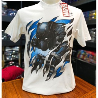 เสื้อMarvel ลิขสิทธิ์แท้ ลายblack panther สีขาว ( MVX-315)