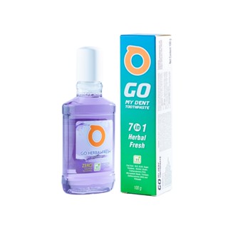 Set คู่ GO My Dent Toothpaste+GO Herbal Fresh Mouthwash