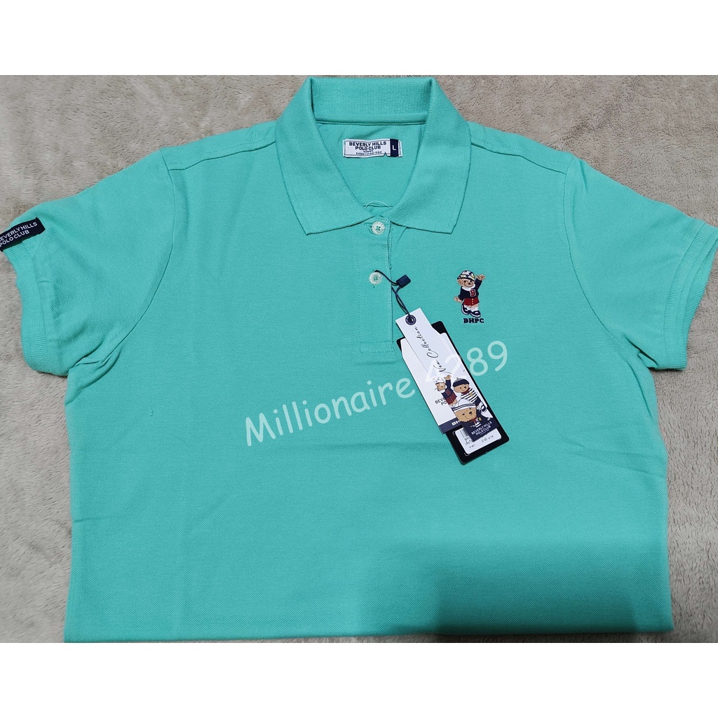 BEVERLY HILLS POLO CLUB  เสื้อโปโลแขนสั้นผู้หญิงมาใหม่ล่าสุด (เสื้อคอปกหญิง) Polo BHPC แท้%