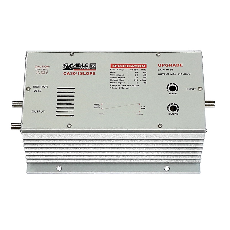 Booster ขยายสัญญาณRFระบบเคเบิ้ลทีวี(CATV, MATV) CABLE CA30/1SLOPE