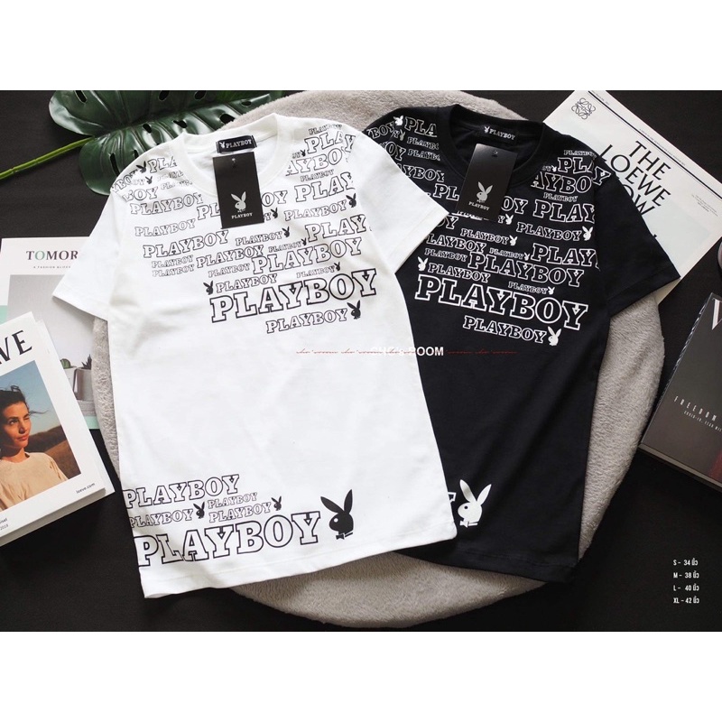 พร้อมส่ง เสื้อยืดเพย์บอย ผ้าคอตตอล งานสกรีน ผ้านิ่มใส่สบายมากก