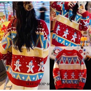 เสื้อไหมพรมสเวทเตอร์คริสต์มาสทอลายSnowman