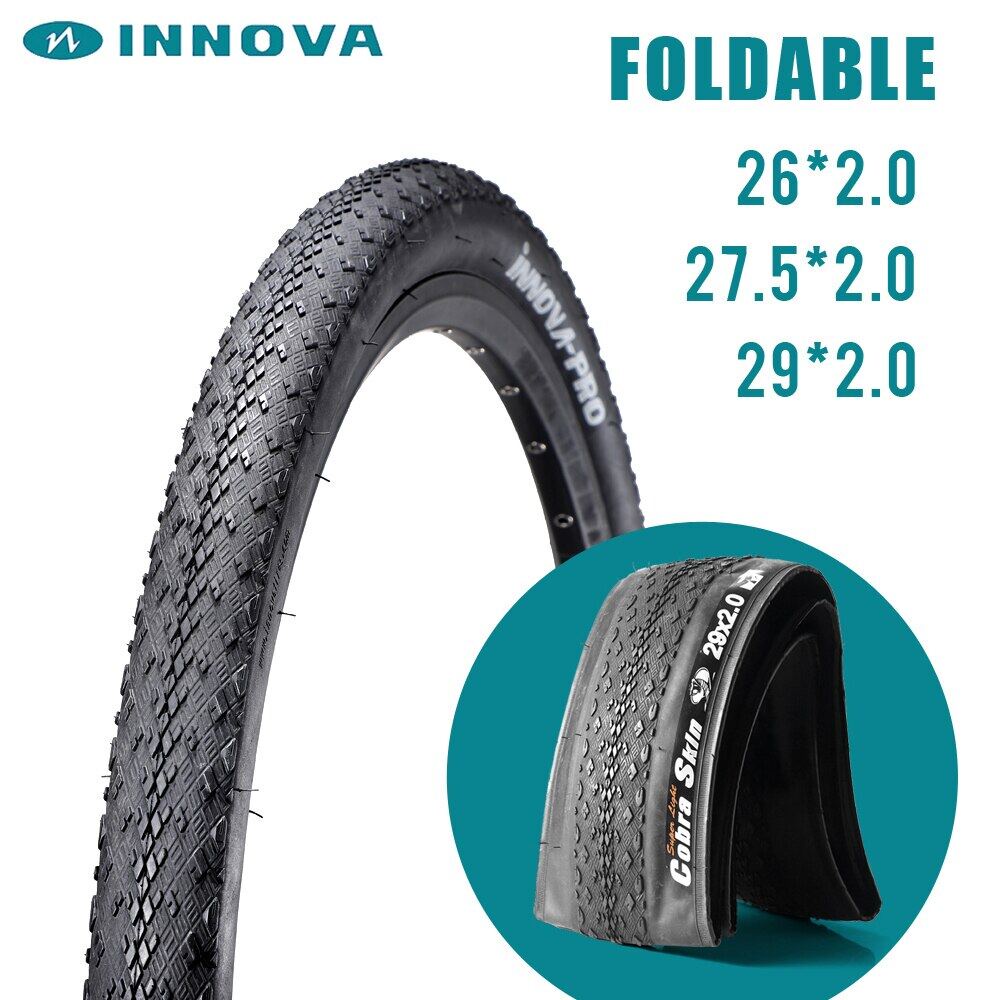 INNOVA ยางรถจักรยาน 26x2.0/27.5x2.0/29x2.0 พับ tyre 26 นิ้ว Ultralight ยางจักรยานเสือภูเขา Cobra ผิว