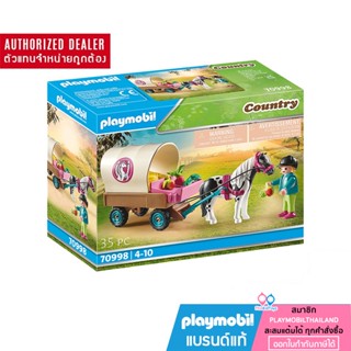 ❤ ลดเพิ่ม 10% โค้ด 10DDXSEPW3| ของแท้ ❤ PLAYMOBIL 70998 Horse Farm Pony Wagon ฟาร์มม้า เกวียนม้าโพนี่