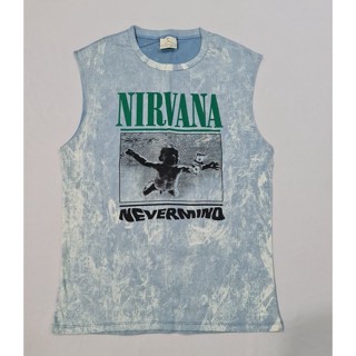 T-shirt Unisexเสื้อแขนกุดลายNirvana
