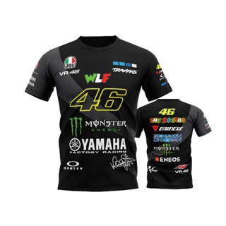 เสื้อพิมพ์ลาย Yamaha เสื้อยืดผ้าแห้งเร็วเสื้อยืดมอเตอร์ไซค์ขี่จักรยานแขนสั้นเสื้อยืดสบาย ๆ