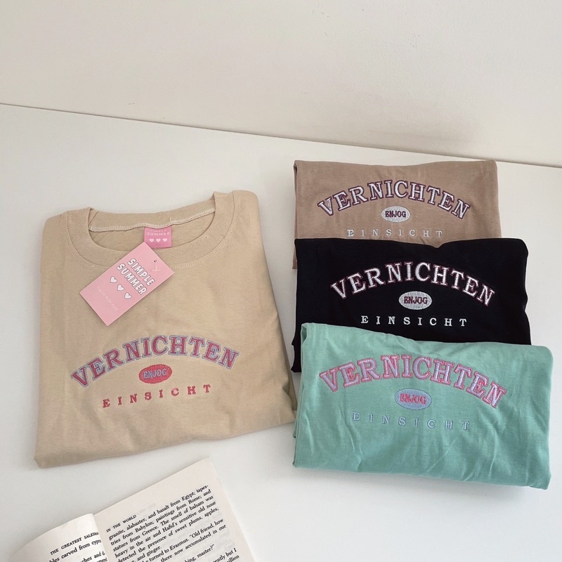 Sugarbeetshop | S141 VERNICHTEN เสื้อโอเวอร์ไซต์ oversize เสื้อยืดผ้า cotton