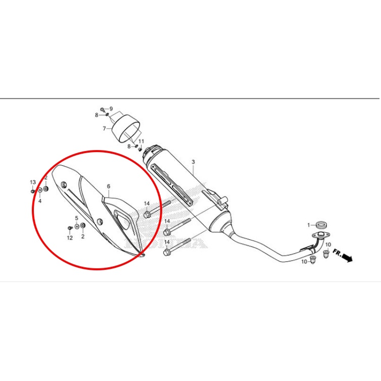 กันร้อนท่อ แผ่นกันร้อนท่อไอเสีย HONDA PCX150 ปี2018-2020 - รูปที่ 3