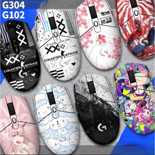 Suitable for Logitech G304 stickers G102 mouse stickers anti-slip anti-sweat matte anime stickers