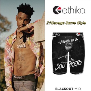 Ethika กางเกงบ็อกเซอร์ขาสั้น สไตล์ฮิปฮอป 21 ช่อง เหมาะกับเดินชายหาด สําหรับผู้ชาย