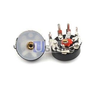 วอลลุ่ม โพเทนชิโอมิเตอร์  วิทยุ เครื่องขยายเสียง Radio Potentiometer Power Amplifier B10K B50K #RV12MM-ขางอ 90 (1 ตัว)