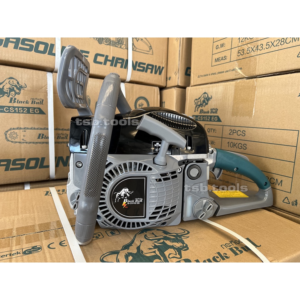 เลื่อยยนต์ BLACKBULL (กระทิงดำ) 5800 รุ่น B-CS152(58EB) ดำด้ามจับเขียว เลื่อยโซ่ยนต์ กระทิงดำ เลื่อยยนต์ เครื่องตัดไม้ - รูปที่ 2