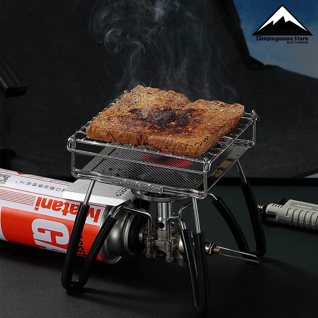 ตะแกรงปิ้งขนมปัง Campingmoon US-1615 | US-1312 แสตนเลสเกรดพรีเมี่ยม พร้อมแผ่นรองเตา - รูปที่ 2