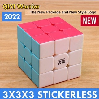 นักรบ QIYI 3x3 Sw ของเล่นรูบิคลูกบาศก์แบบไม่มีสติกเกอร์ปริศนาความเร็ววิเศษรูบิครูบิค Rubix