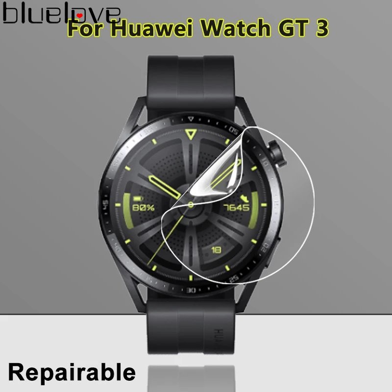 1 ชิ้น ฟิล์มไฮโดรเจล สําหรับ Huawei Watch GT 3, Sport Smart Watch นิ่ม TPU ใส ฟิล์มป้องกัน, หน้าจอ ป้องกันรอยขีดข่วน ฝาครอบป้องกัน, อุปกรณ์เสริมสมาร์ทวอทช์