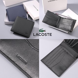 กระเป๋าสตางค์ผู้ชาย กระเป๋าสตางค์ใบสั้น l*Lacoste_ของแท้ กระเป๋าสตางค์กระเป๋าใส่เหรียญ