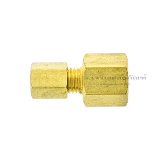 ข้อต่อตาไก่ทองเหลือง (เกลียวใน x เสียบสาย) ขนาด 1/8  1/4  3/8  1/2  Brass, Ferrule Compression Fitting (Female x Tube)