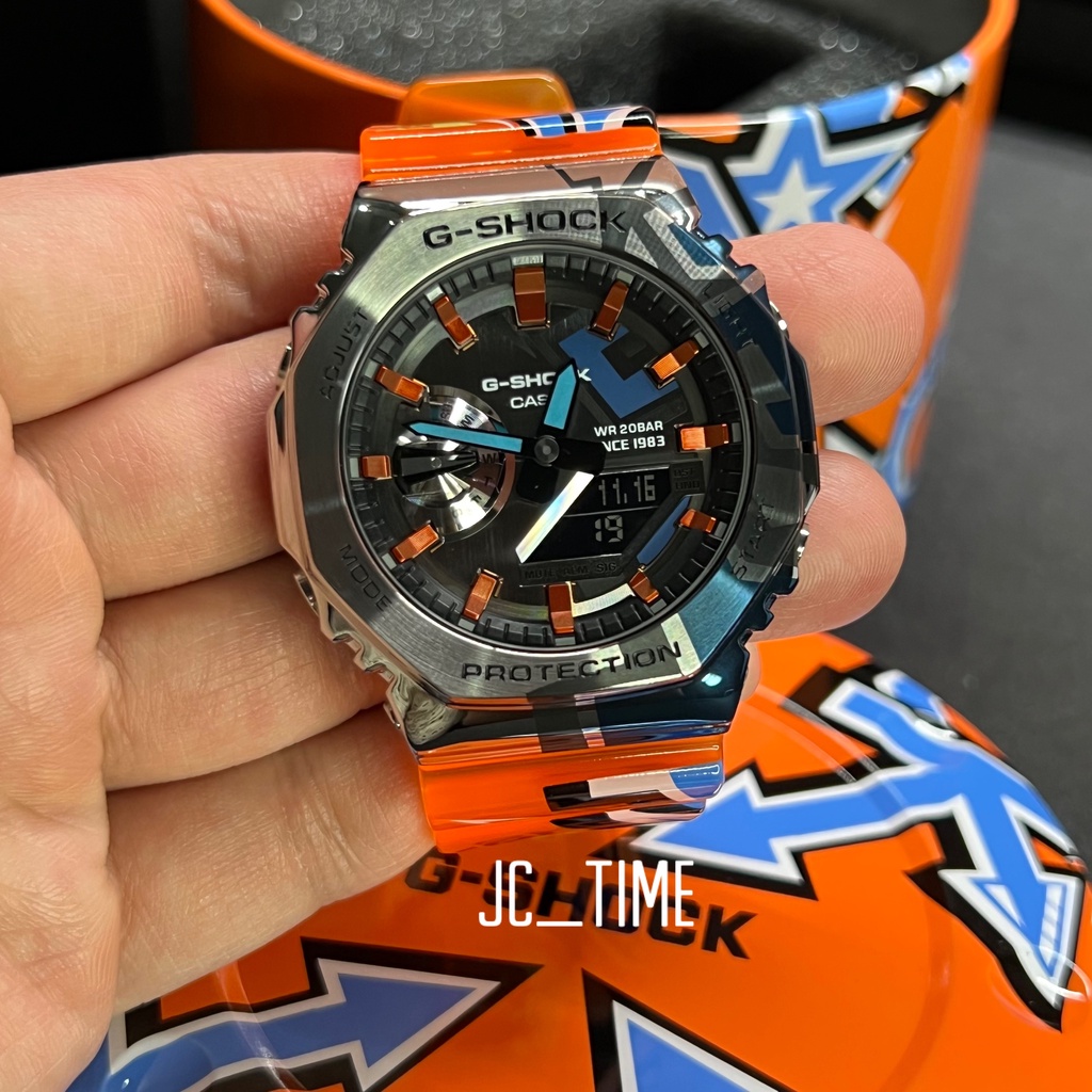 นาฬิกาเหล็ก GM-2100 ชุดสแตนเลส นาฬิกาสปอร์ต Street Spirit Line Series GM-2100SS-1ADR สายนาฬิกากันน้ํ