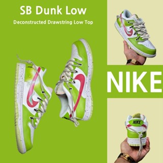 （ยิงจริง）Nike NK SB Dunk Low Deconstructed Drawstring ต่ำด้านบน ของแท้100%💯รองเท้าผ้าใบ รองเท้า รองเท้าวิ่ง รองเท้า-