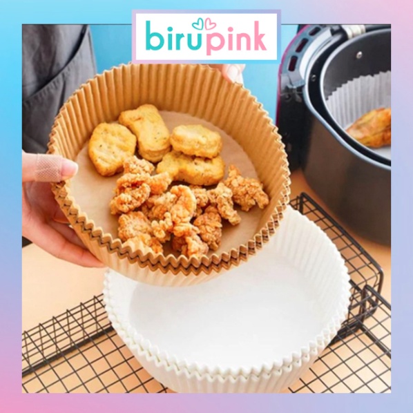 BiruPink Air Fryer Liner กระดาษ pcs Non-Stick ดูดซับน้ํามันทิ้งเสื่อดูดซับน้ํามันสามารถใช้สําหรับกระ