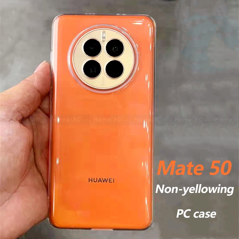 Huawei Mate 50 40 30 20 20X P40 P30 P20 Pro เคสโทรศัพท์ PC แบบแข็ง บางเฉียบ สีใส