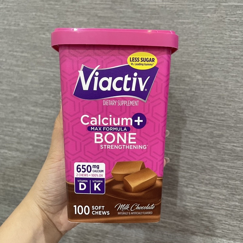 viactiv Calcium Plus D, Soft Chews Rich Caramel เป็นแคลเซียมรูปแบบเคี้ยว ทานง่าย รสชาติอร่อย พลังงานน้อย